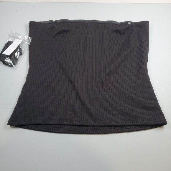 Evereve Evie Rib Tube Top Women Size Large NWT Removable Straps Square Neckline - Picture 4 of 13
